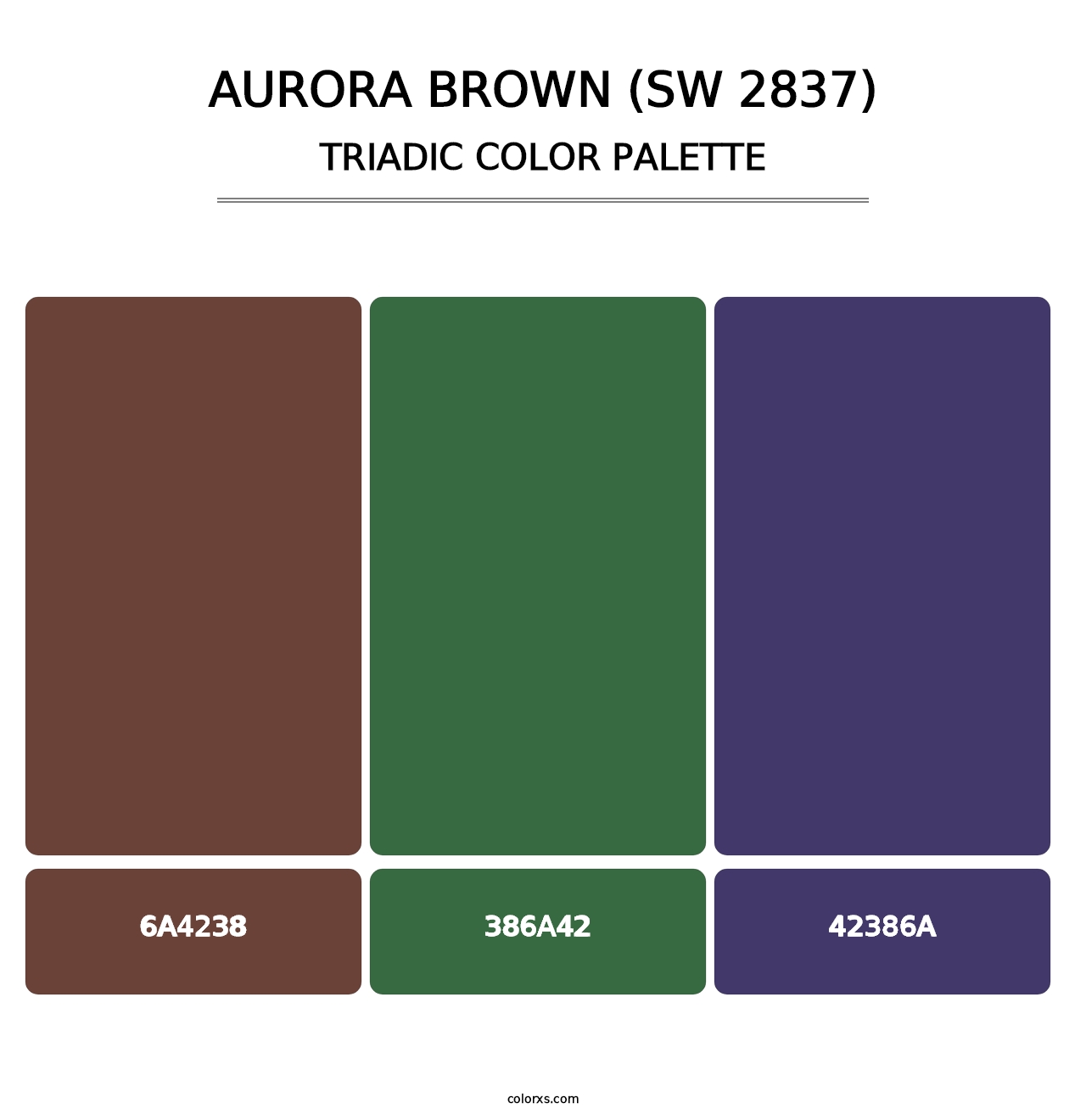 Aurora Brown (SW 2837) - Triadic Color Palette