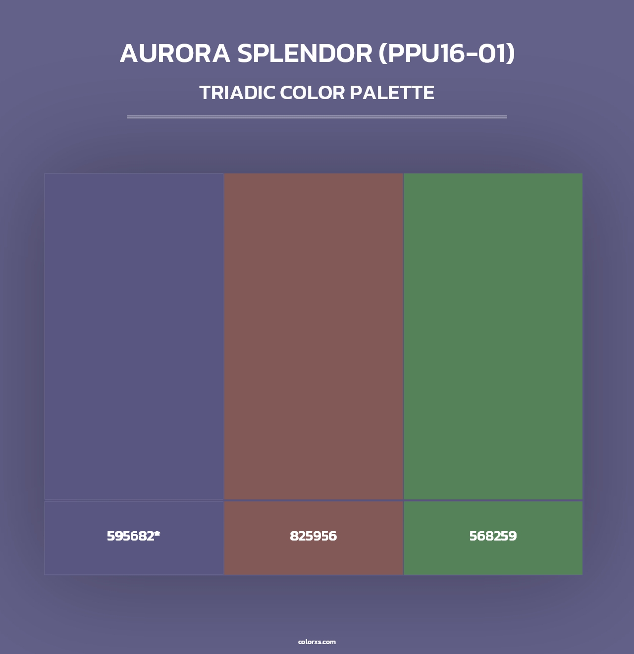 Aurora Splendor (PPU16-01) - Triadic Color Palette