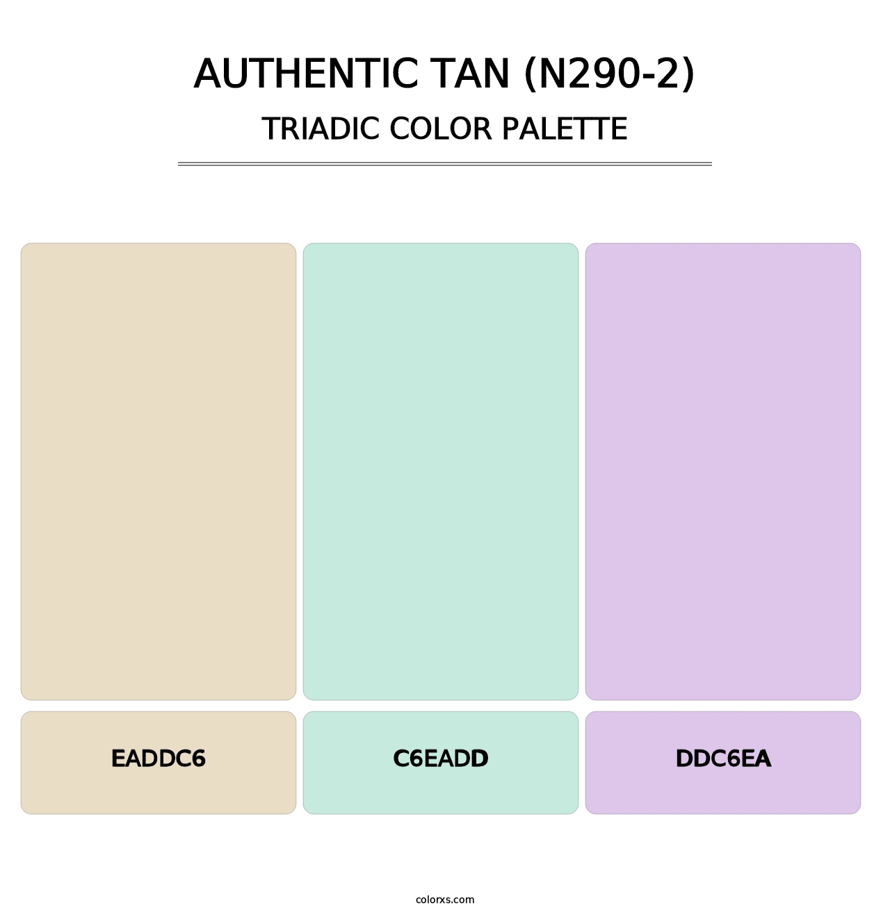 Authentic Tan (N290-2) - Triadic Color Palette