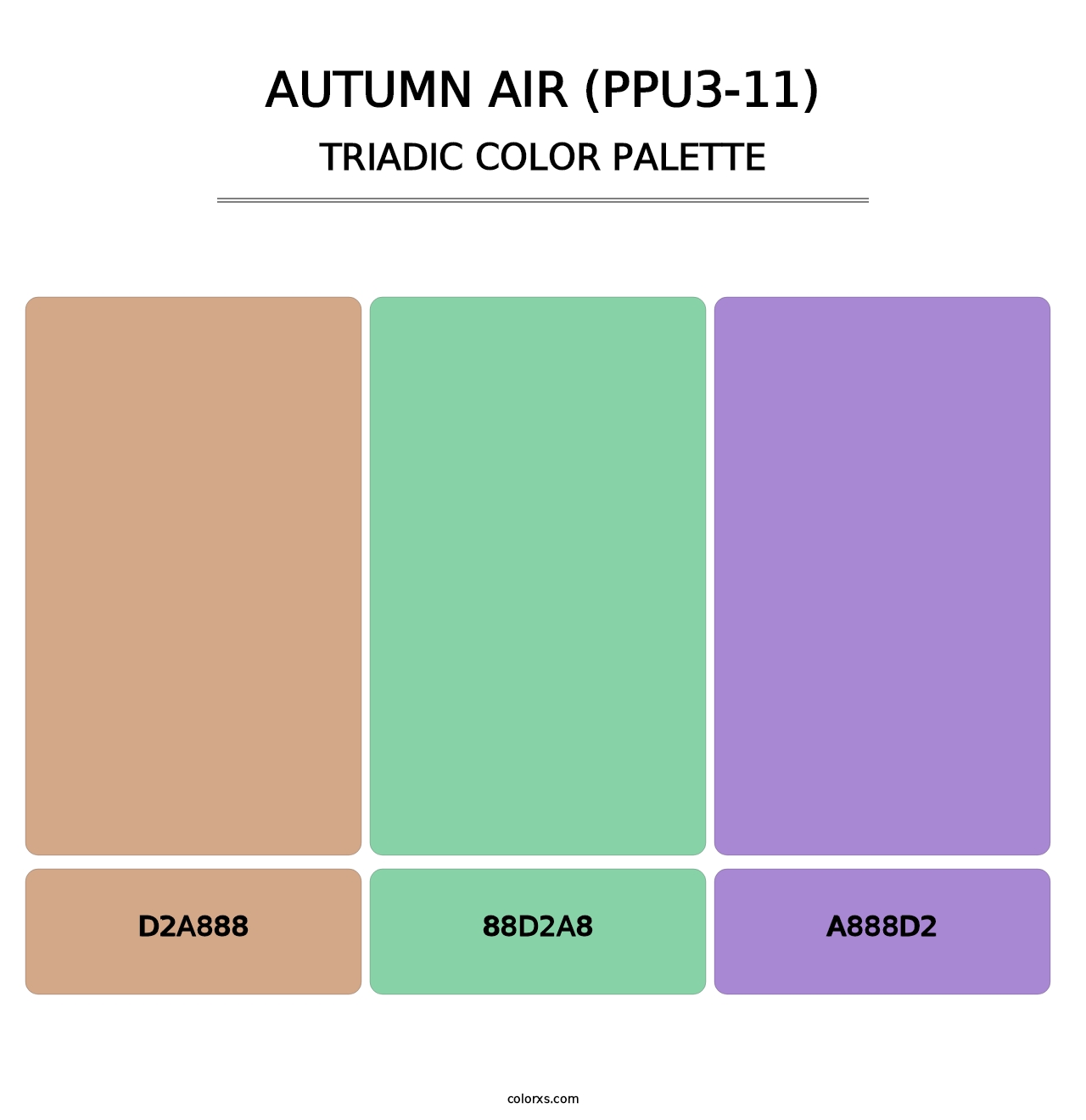 Autumn Air (PPU3-11) - Triadic Color Palette