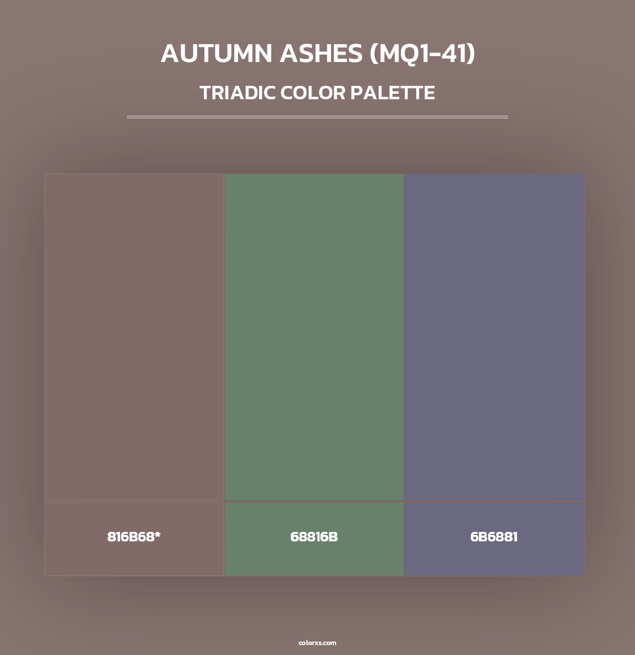 Autumn Ashes (MQ1-41) - Triadic Color Palette