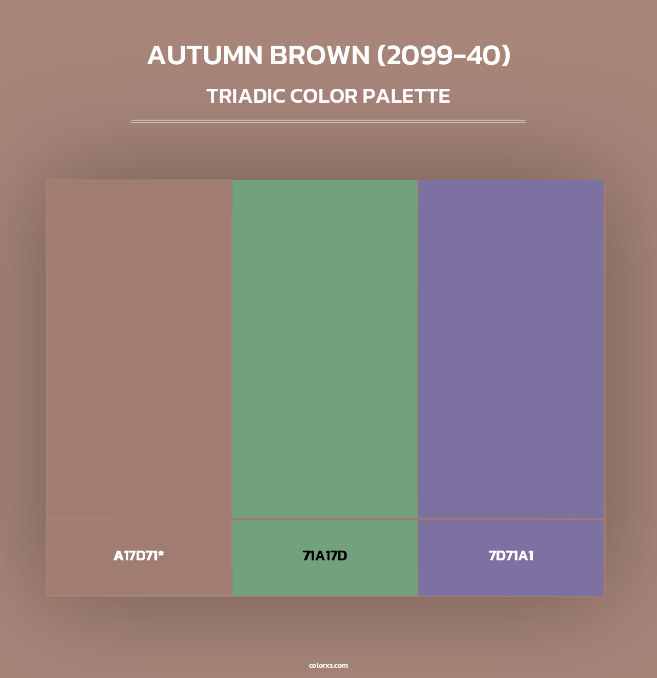 Autumn Brown (2099-40) - Triadic Color Palette