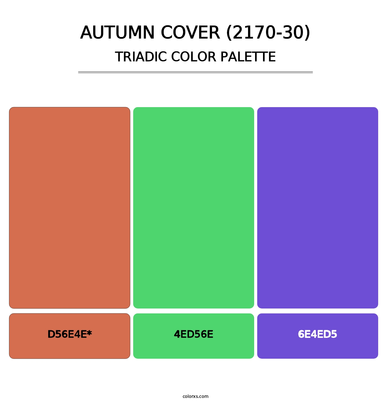 Autumn Cover (2170-30) - Triadic Color Palette