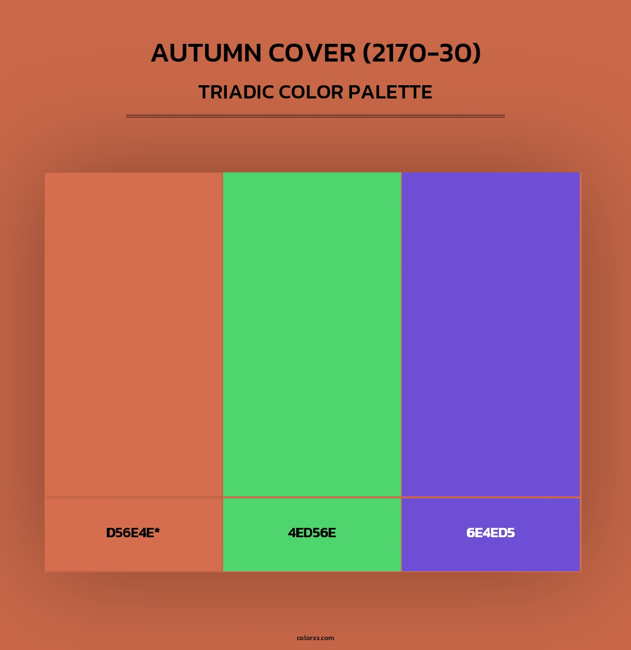 Autumn Cover (2170-30) - Triadic Color Palette