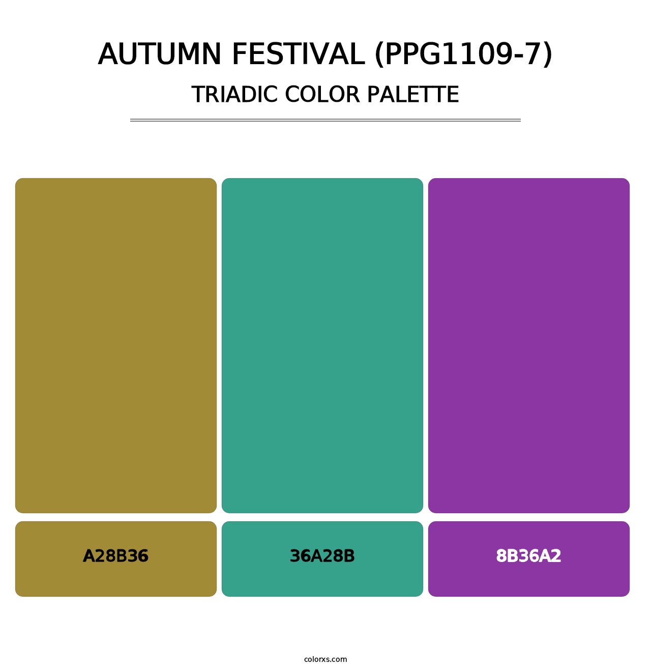 Autumn Festival (PPG1109-7) - Triadic Color Palette
