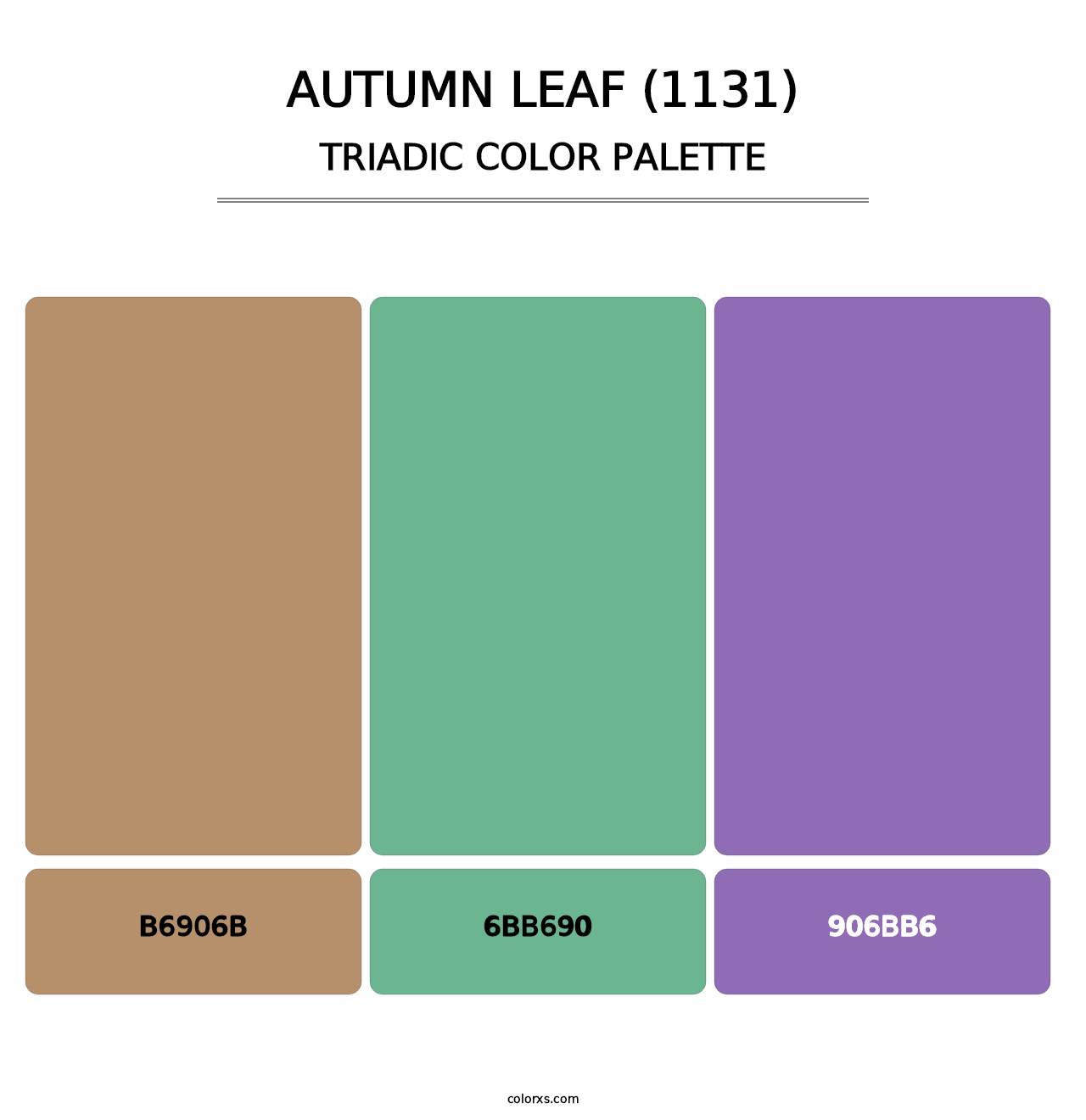 Autumn Leaf (1131) - Triadic Color Palette