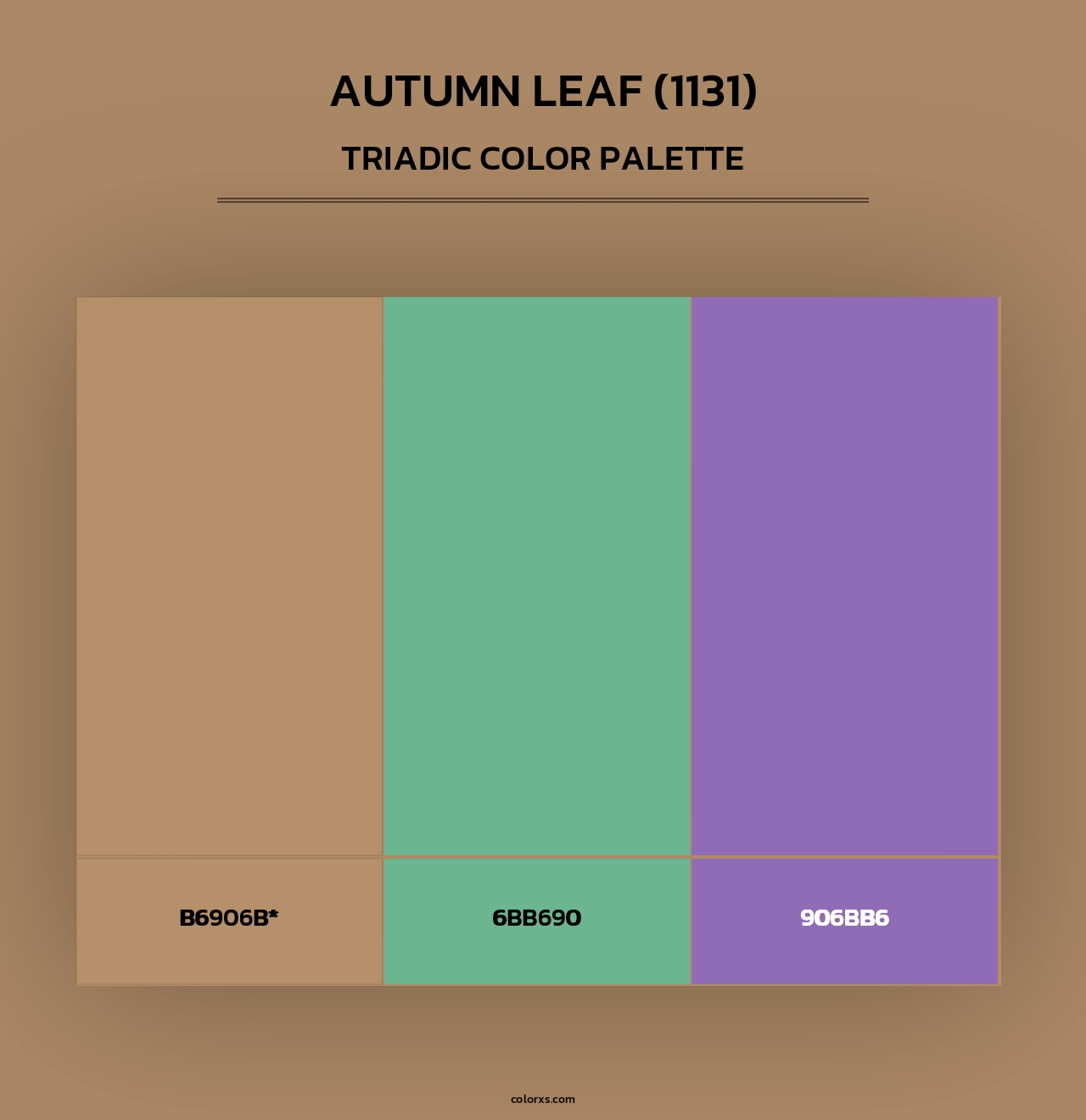 Autumn Leaf (1131) - Triadic Color Palette