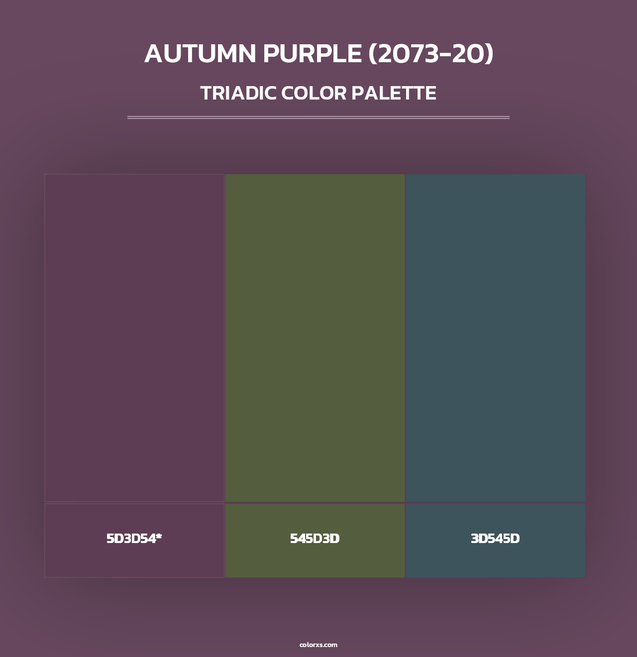 Autumn Purple (2073-20) - Triadic Color Palette
