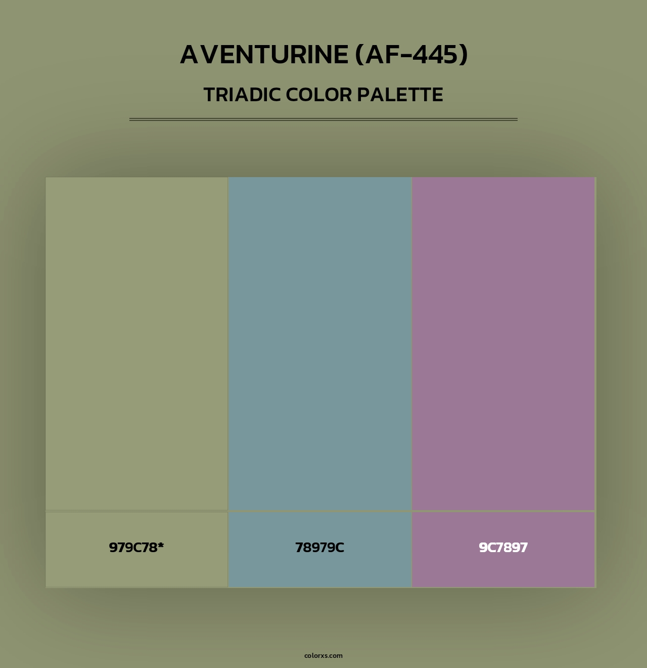 Aventurine (AF-445) - Triadic Color Palette