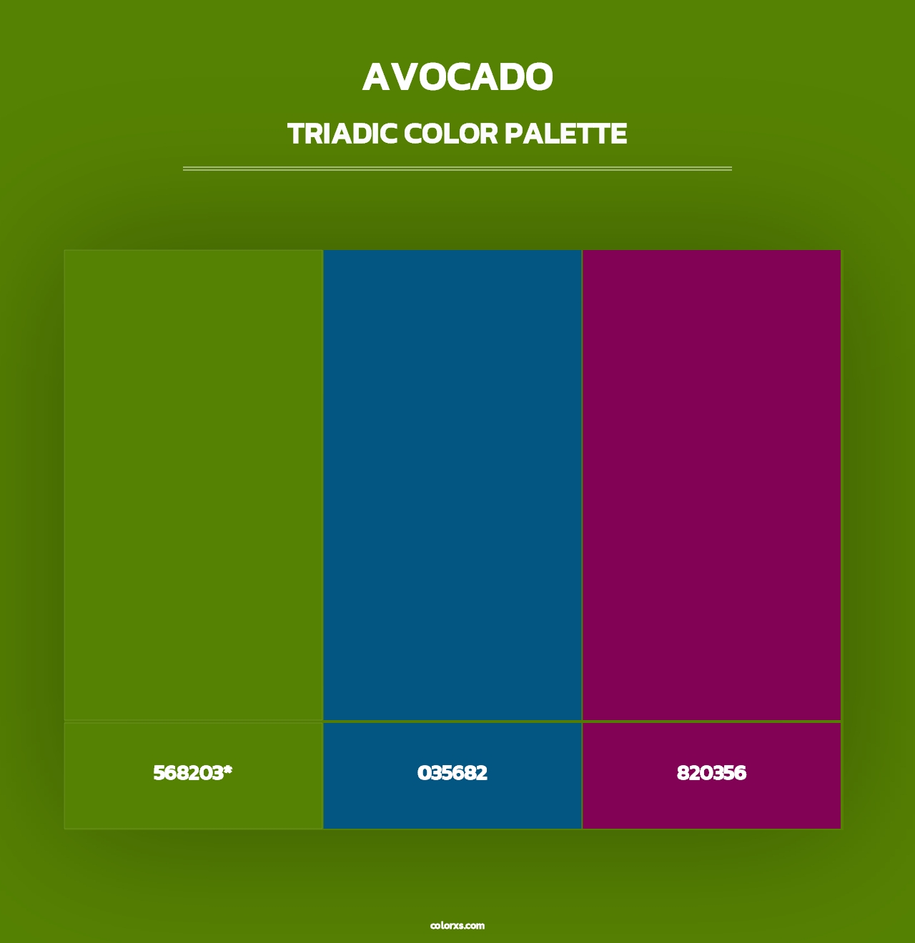 Avocado - Triadic Color Palette