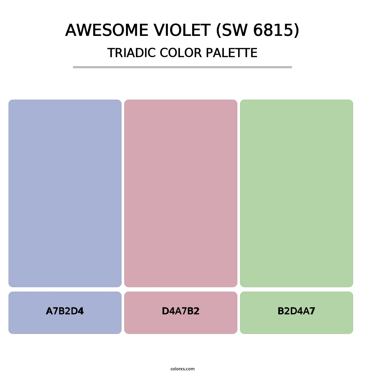 Awesome Violet (SW 6815) - Triadic Color Palette