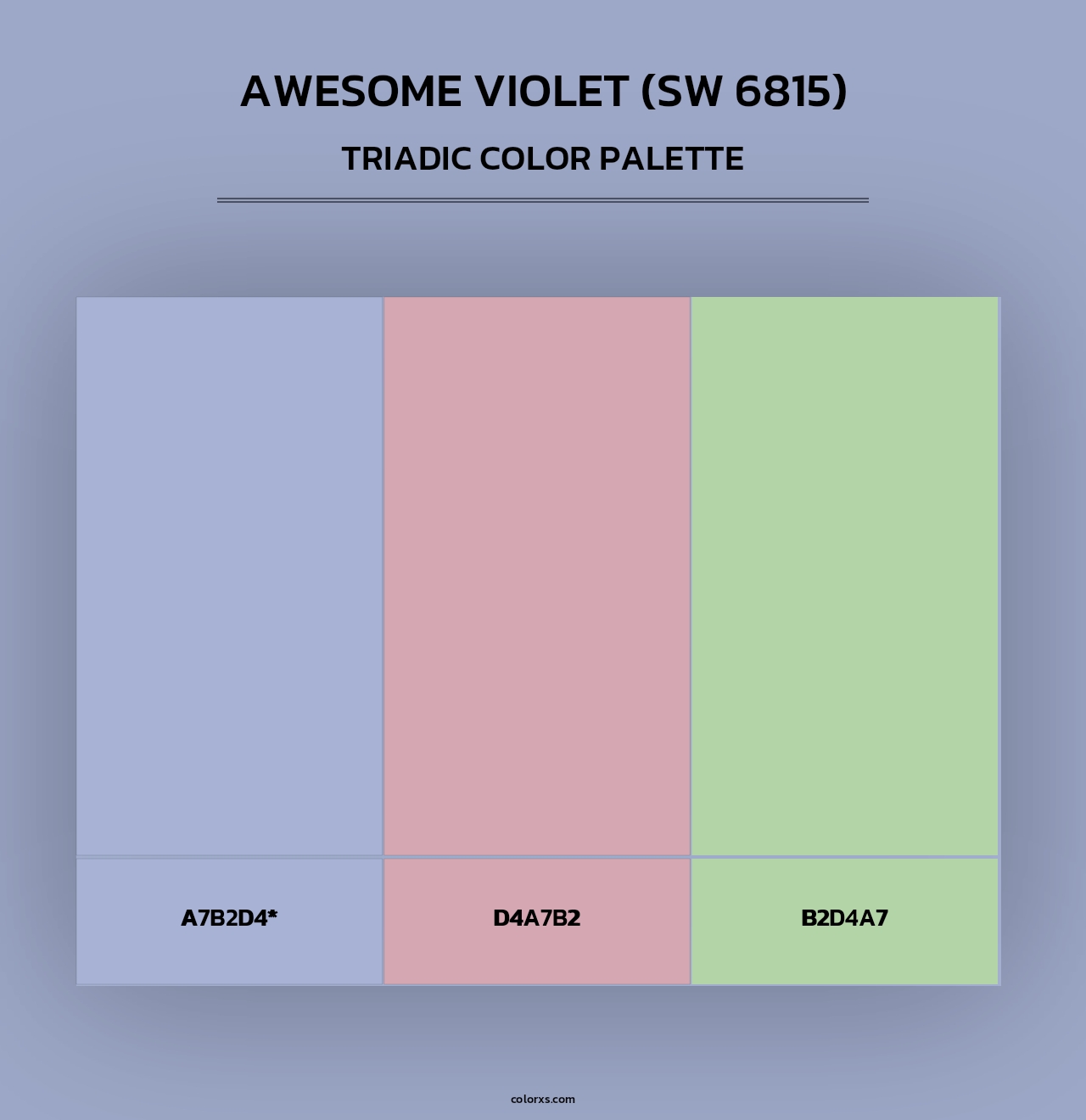 Awesome Violet (SW 6815) - Triadic Color Palette