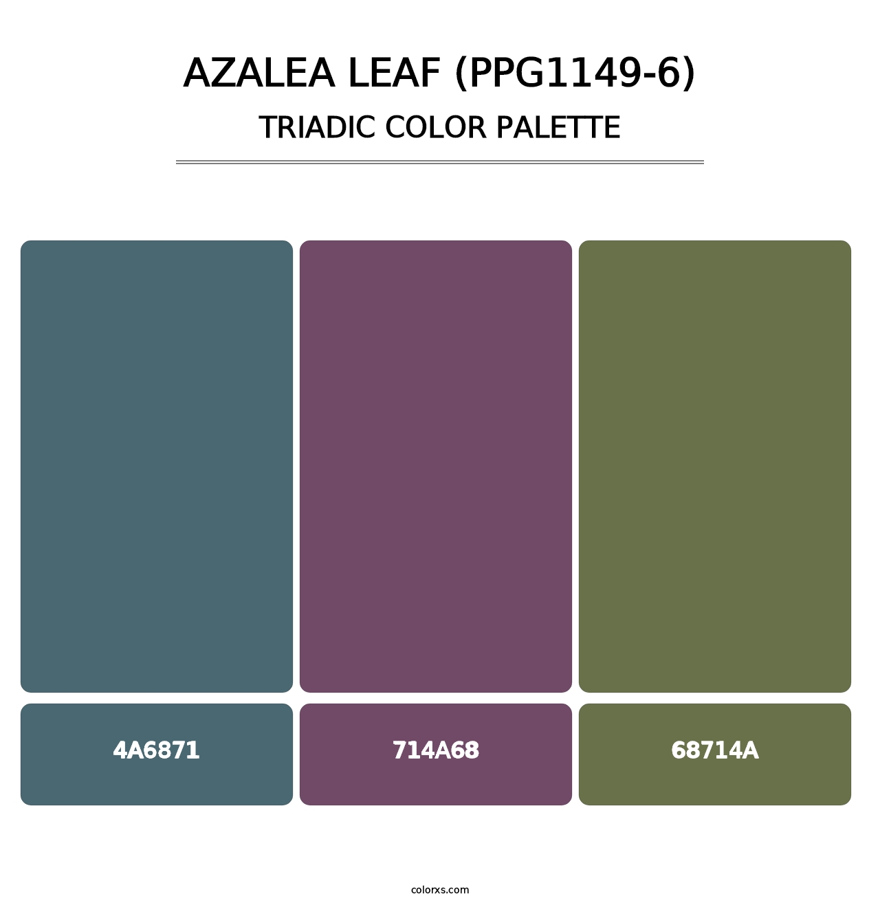 Azalea Leaf (PPG1149-6) - Triadic Color Palette