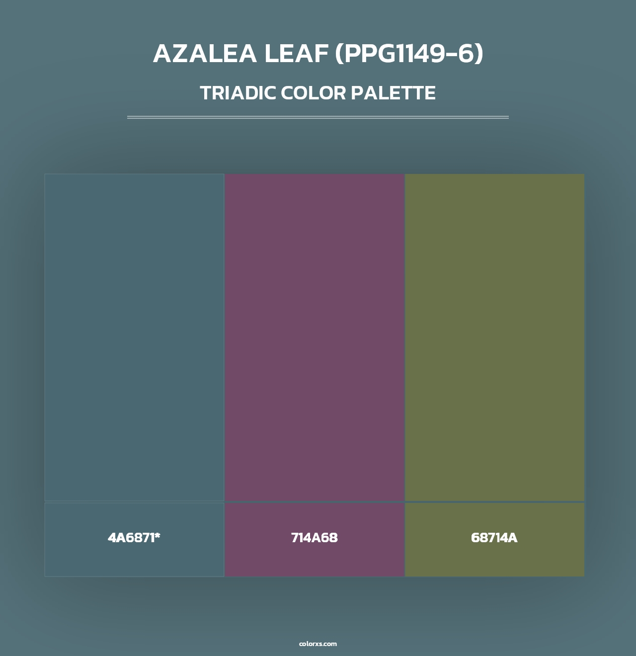 Azalea Leaf (PPG1149-6) - Triadic Color Palette