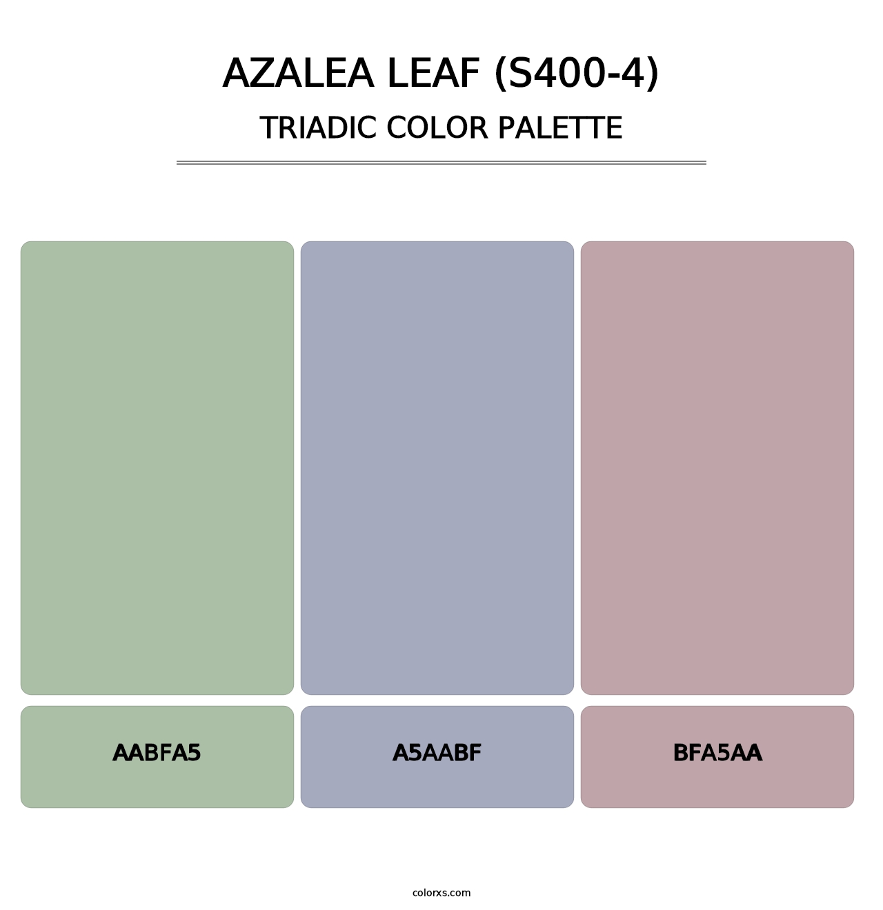 Azalea Leaf (S400-4) - Triadic Color Palette