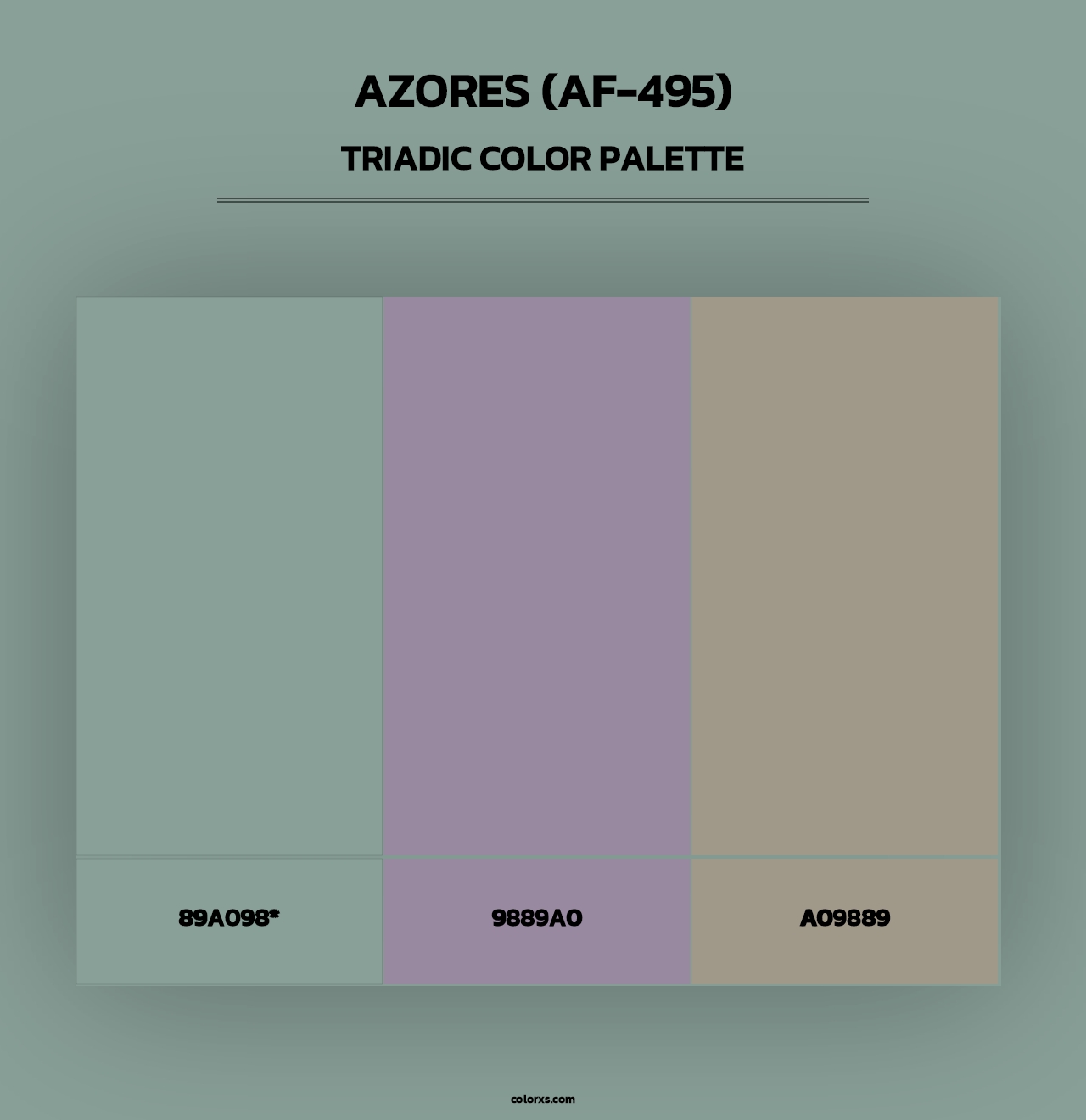 Azores (AF-495) - Triadic Color Palette