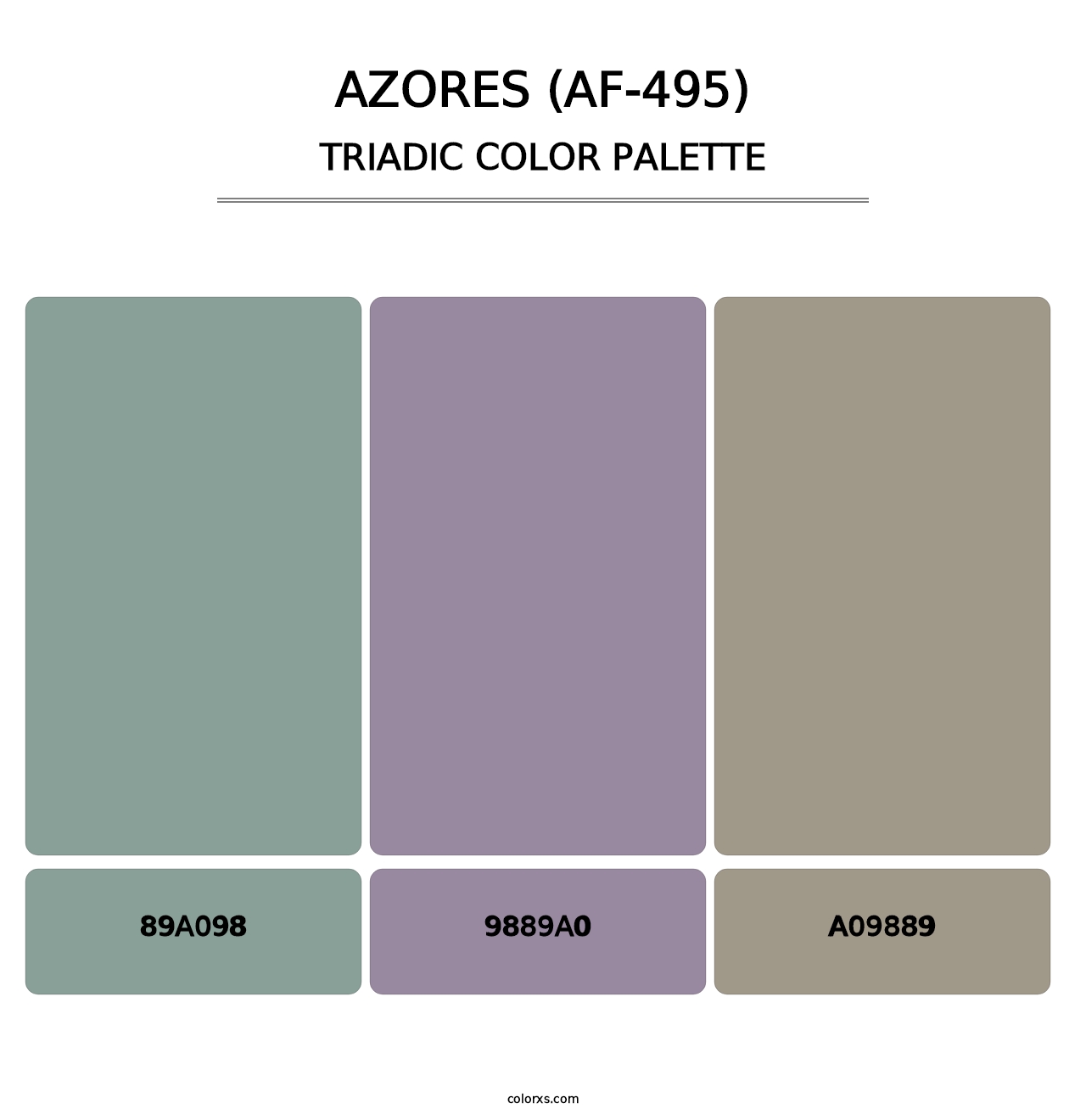 Azores (AF-495) - Triadic Color Palette
