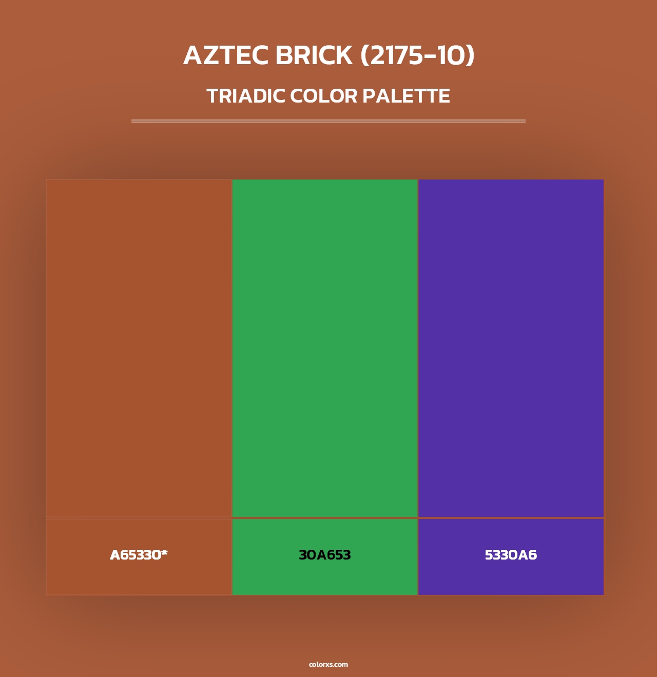 Aztec Brick (2175-10) - Triadic Color Palette