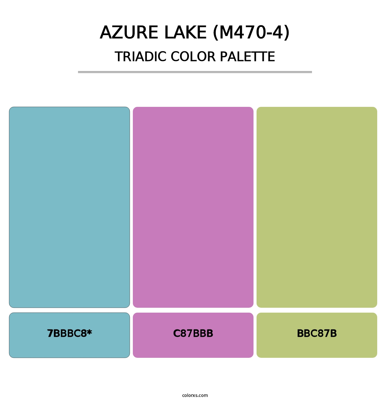 Azure Lake (M470-4) - Triadic Color Palette