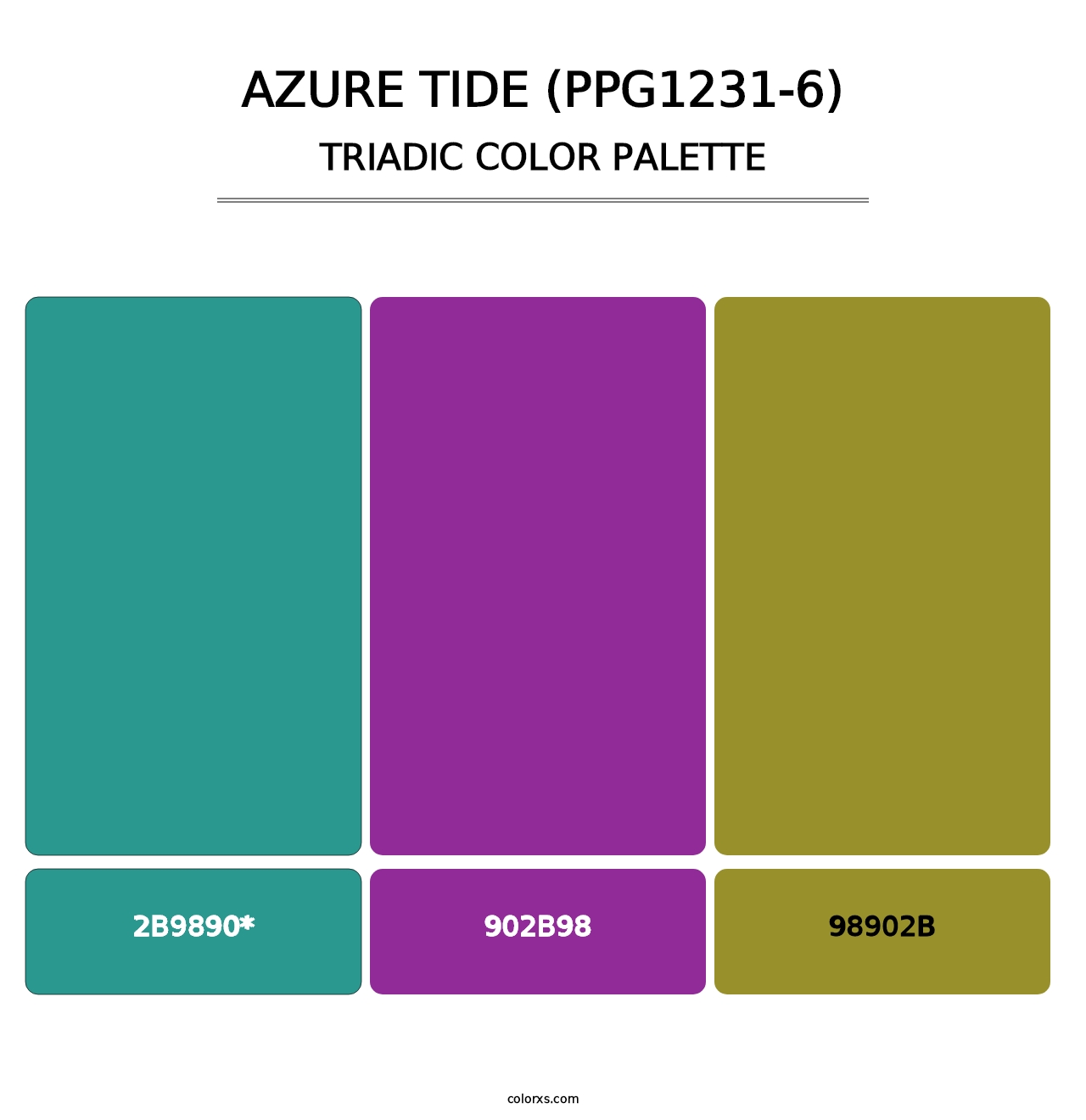 Azure Tide (PPG1231-6) - Triadic Color Palette