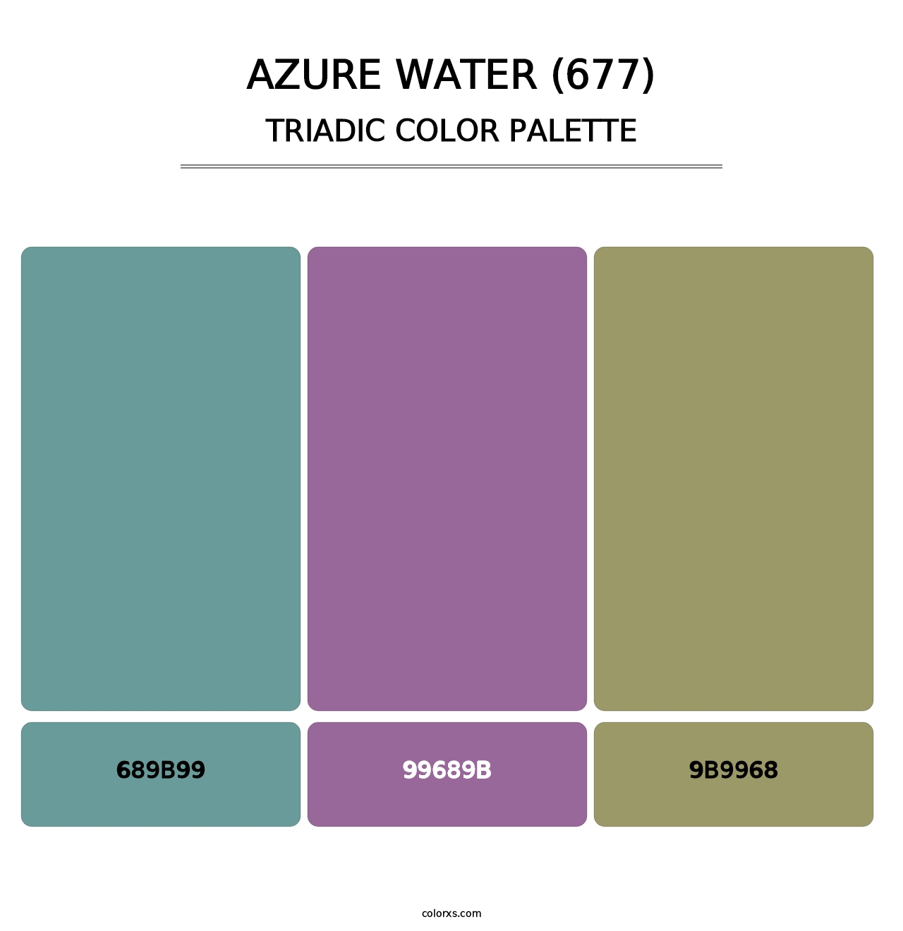 Azure Water (677) - Triadic Color Palette