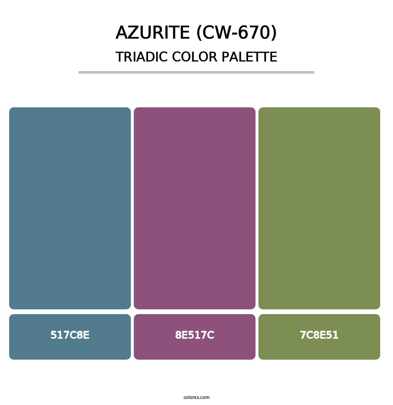 Azurite (CW-670) - Triadic Color Palette
