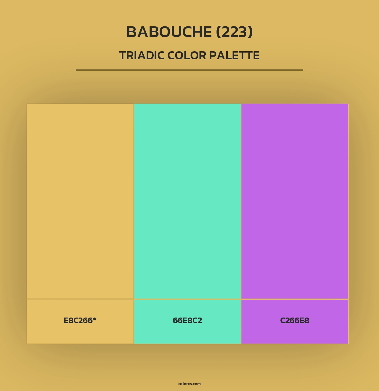 Babouche (223) - Triadic Color Palette