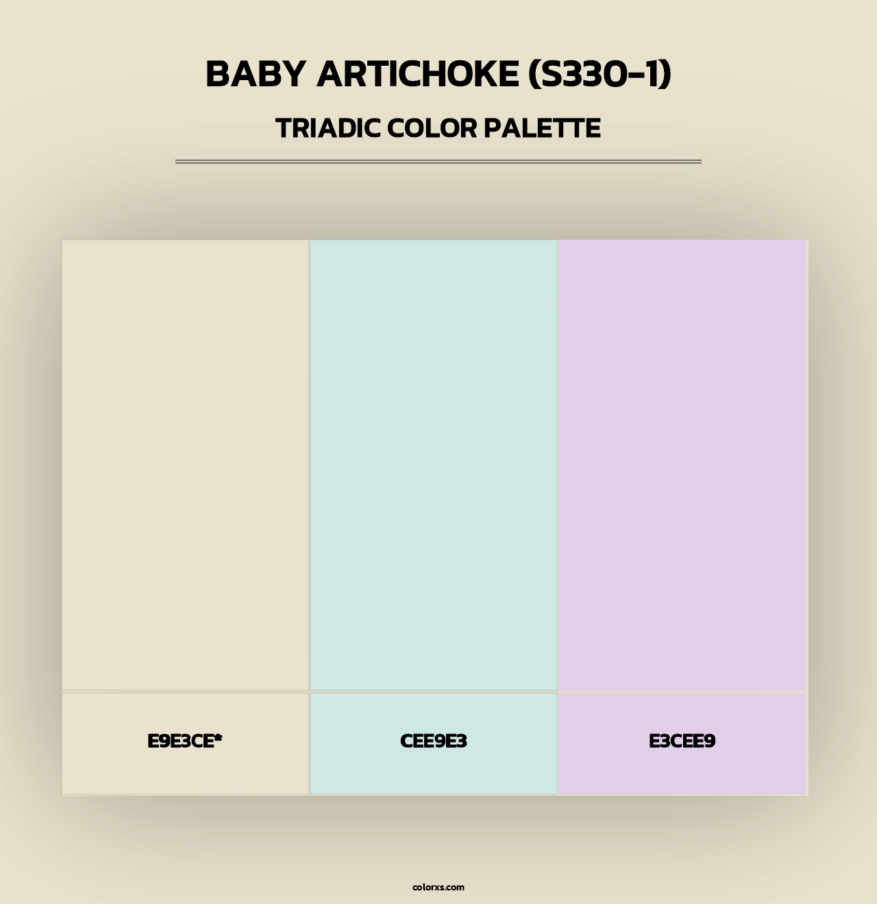 Baby Artichoke (S330-1) - Triadic Color Palette