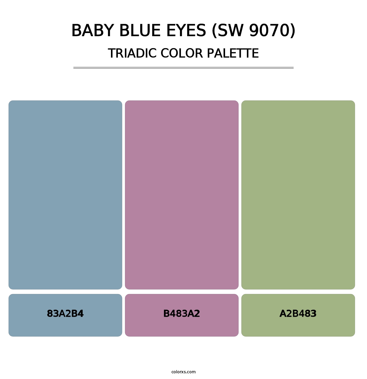 Baby Blue Eyes (SW 9070) - Triadic Color Palette