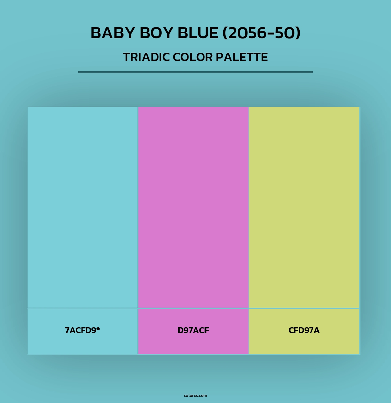 Baby Boy Blue (2056-50) - Triadic Color Palette