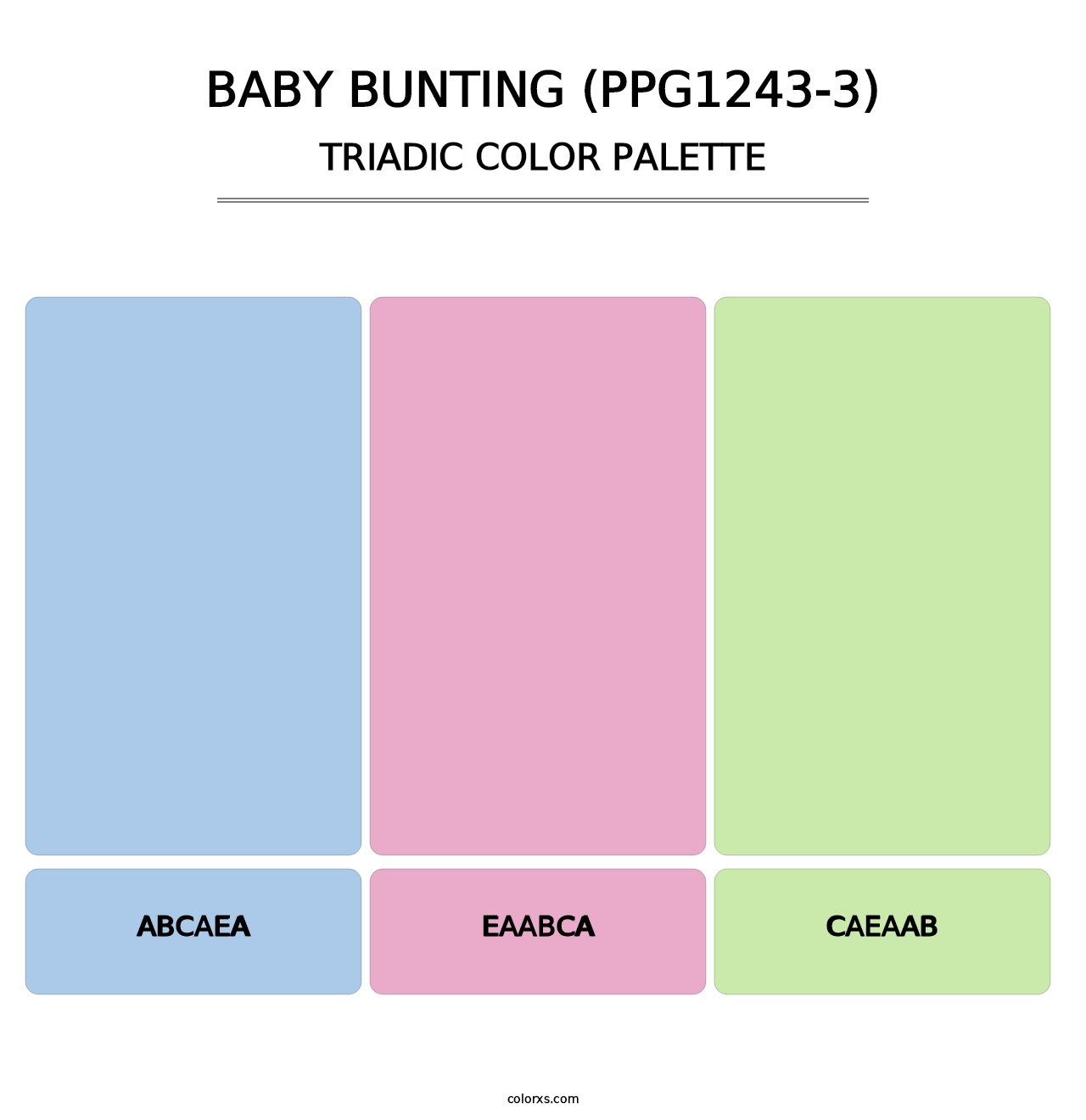 Baby Bunting (PPG1243-3) - Triadic Color Palette