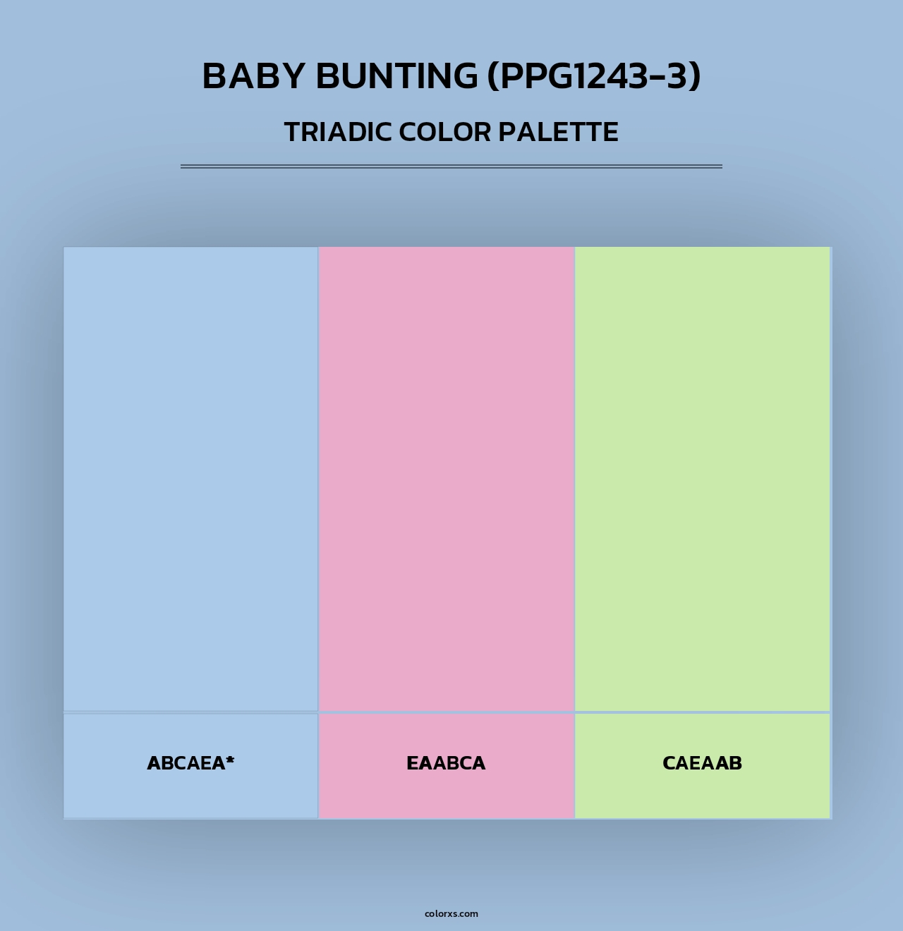 Baby Bunting (PPG1243-3) - Triadic Color Palette