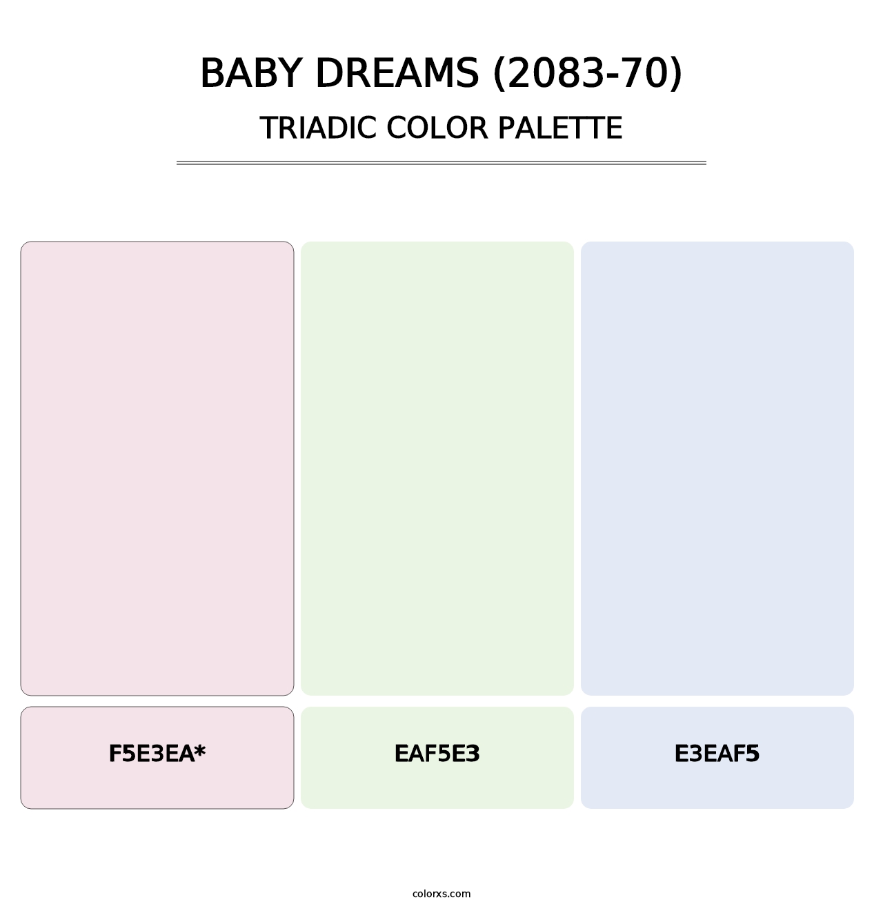 Baby Dreams (2083-70) - Triadic Color Palette