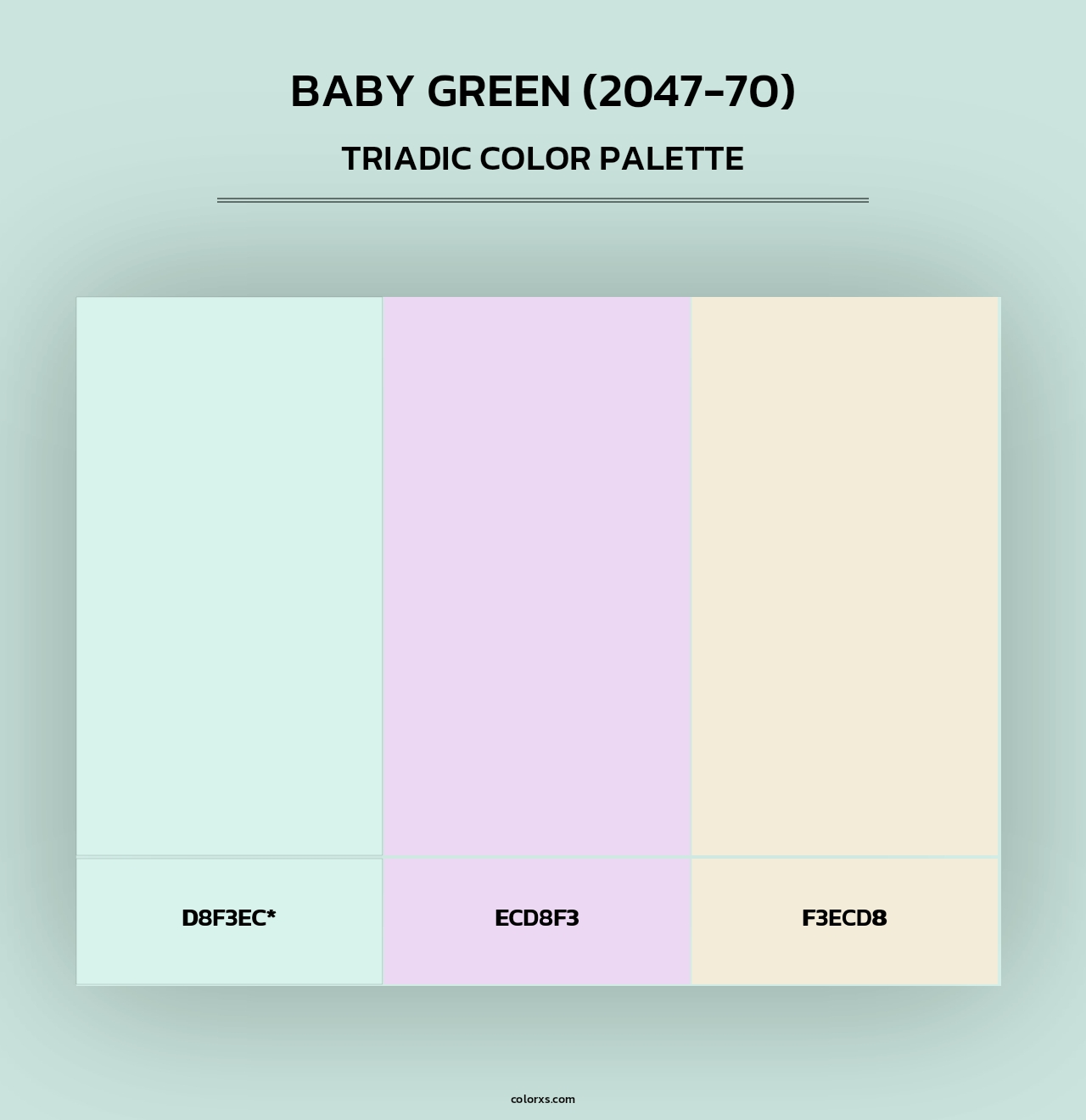 Baby Green (2047-70) - Triadic Color Palette