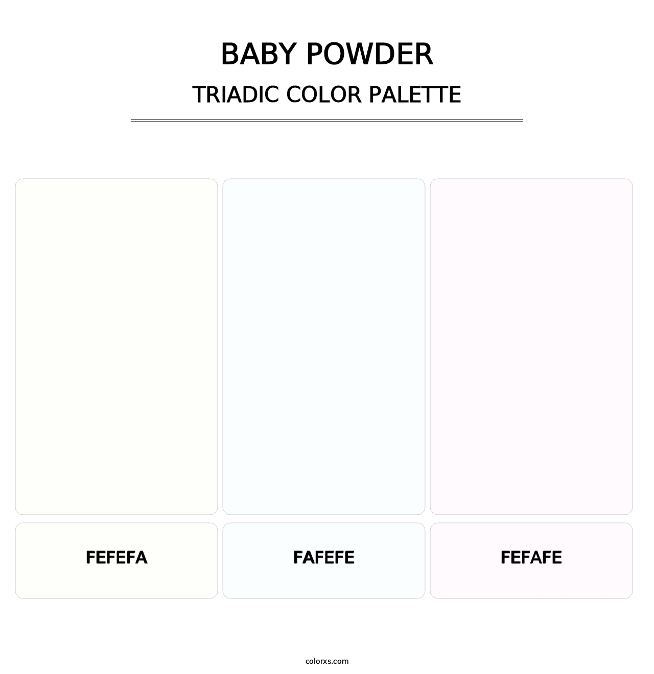 Baby Powder - Triadic Color Palette