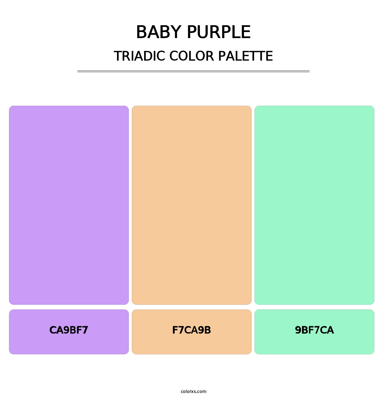 Baby Purple - Triadic Color Palette