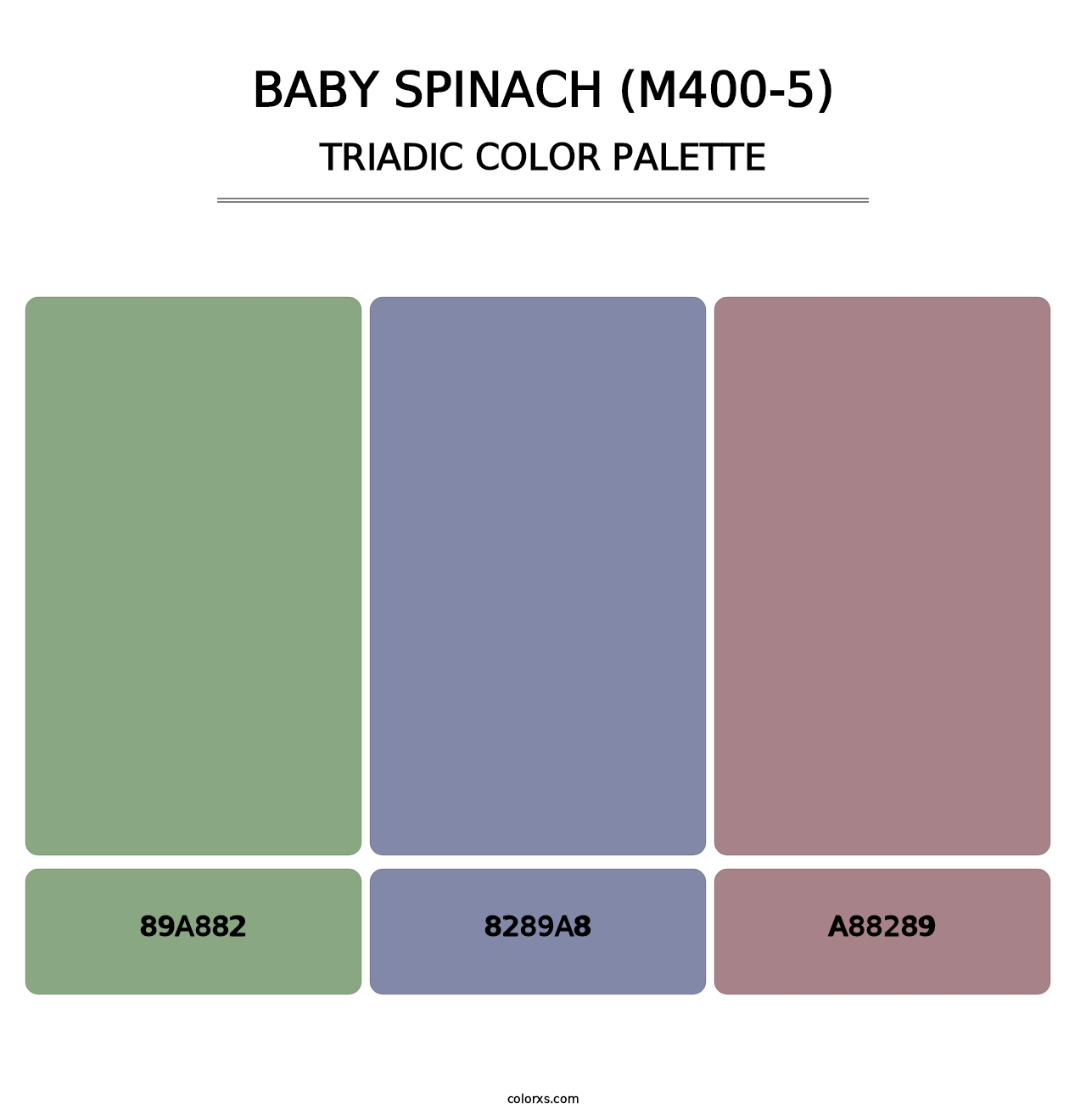 Baby Spinach (M400-5) - Triadic Color Palette