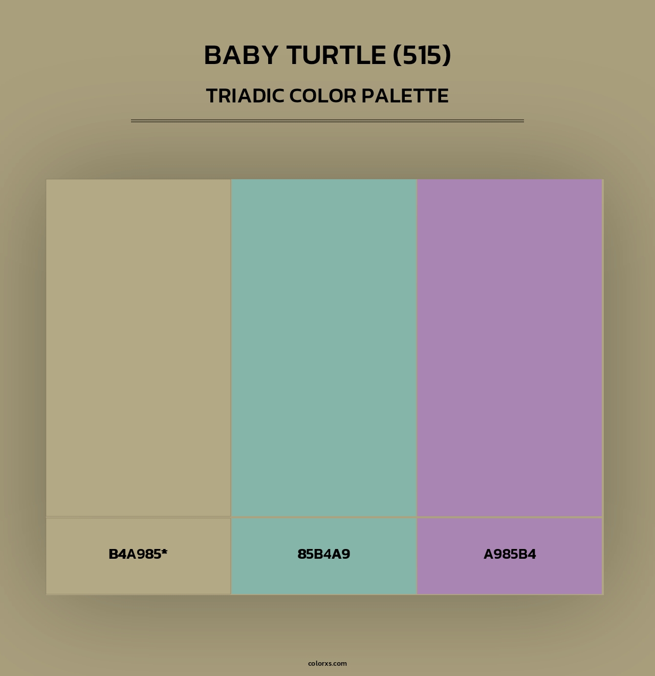 Baby Turtle (515) - Triadic Color Palette