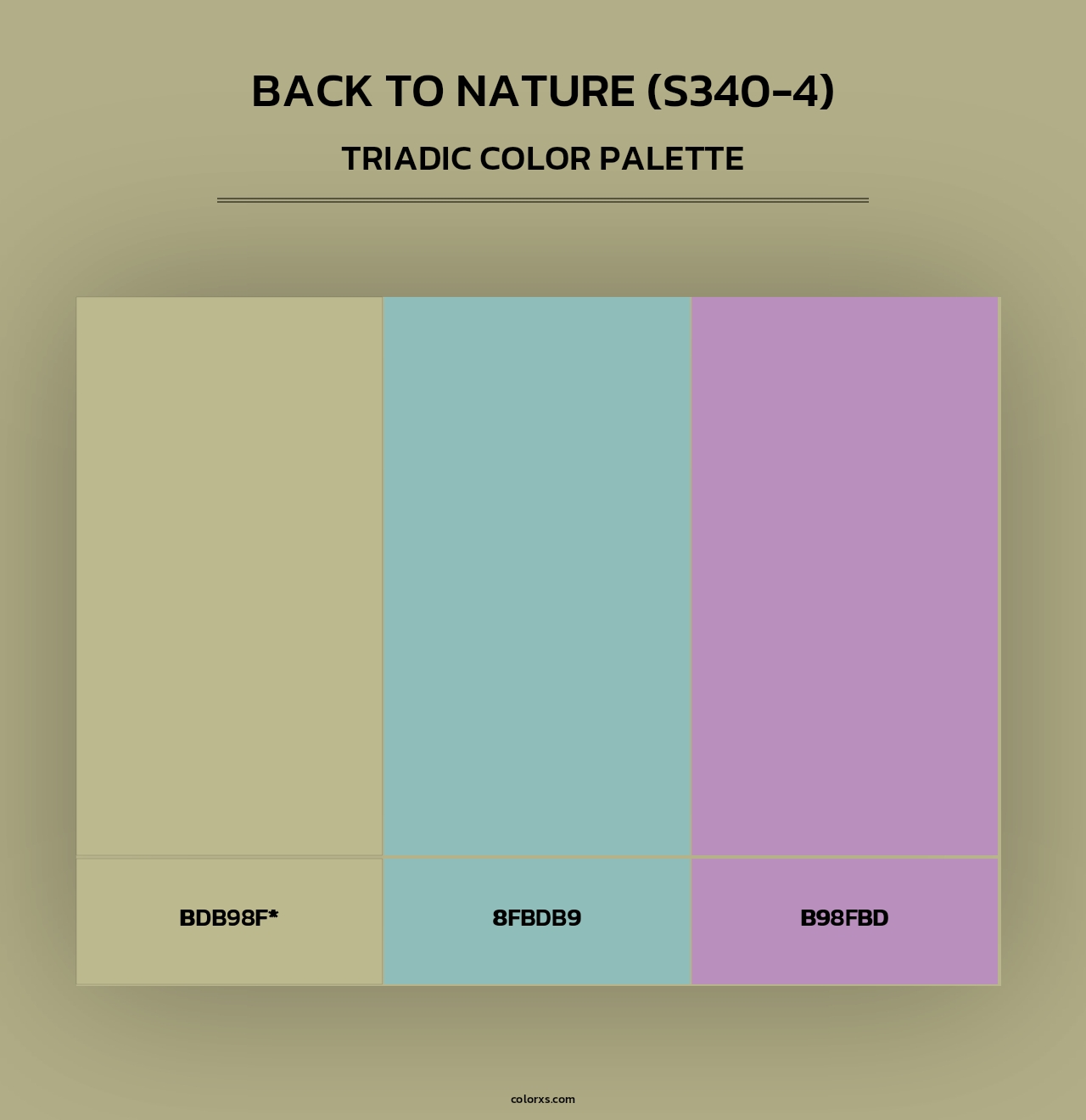 Back To Nature (S340-4) - Triadic Color Palette
