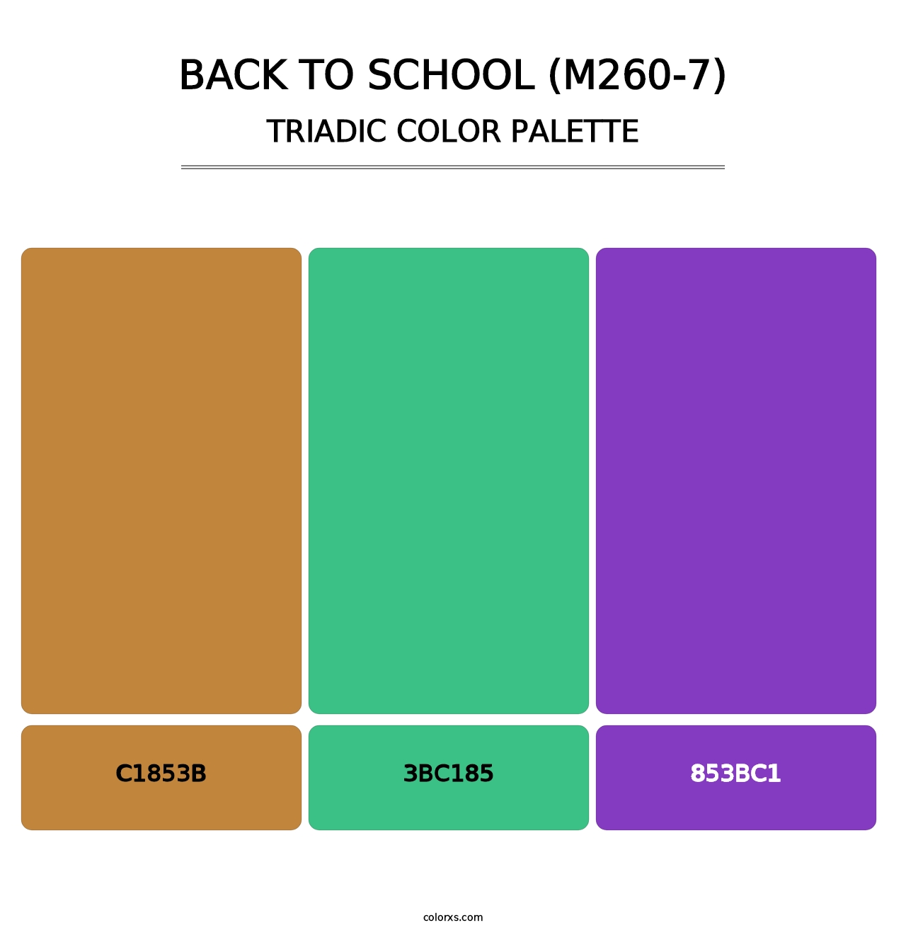 Back To School (M260-7) - Triadic Color Palette