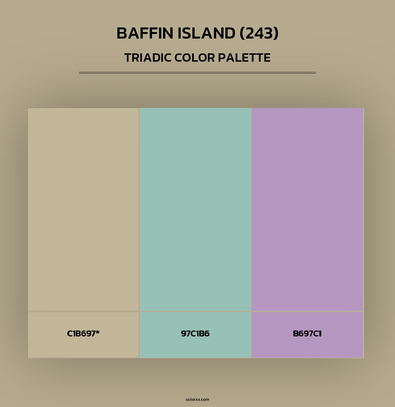 Baffin Island (243) - Triadic Color Palette