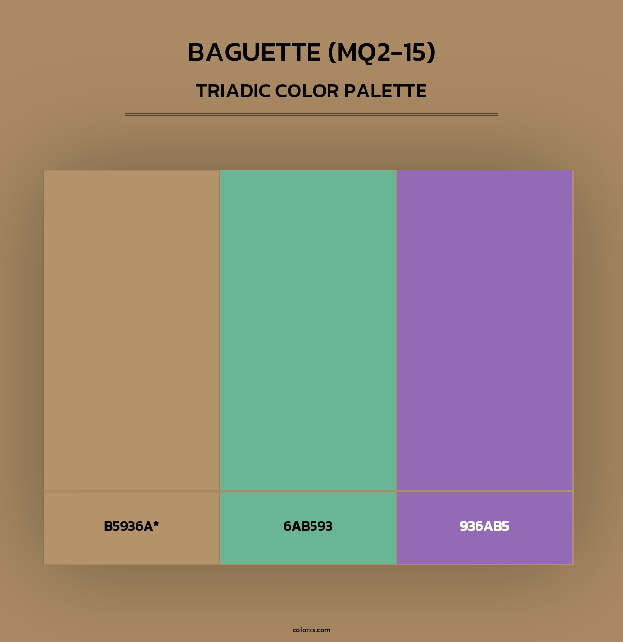 Baguette (MQ2-15) - Triadic Color Palette