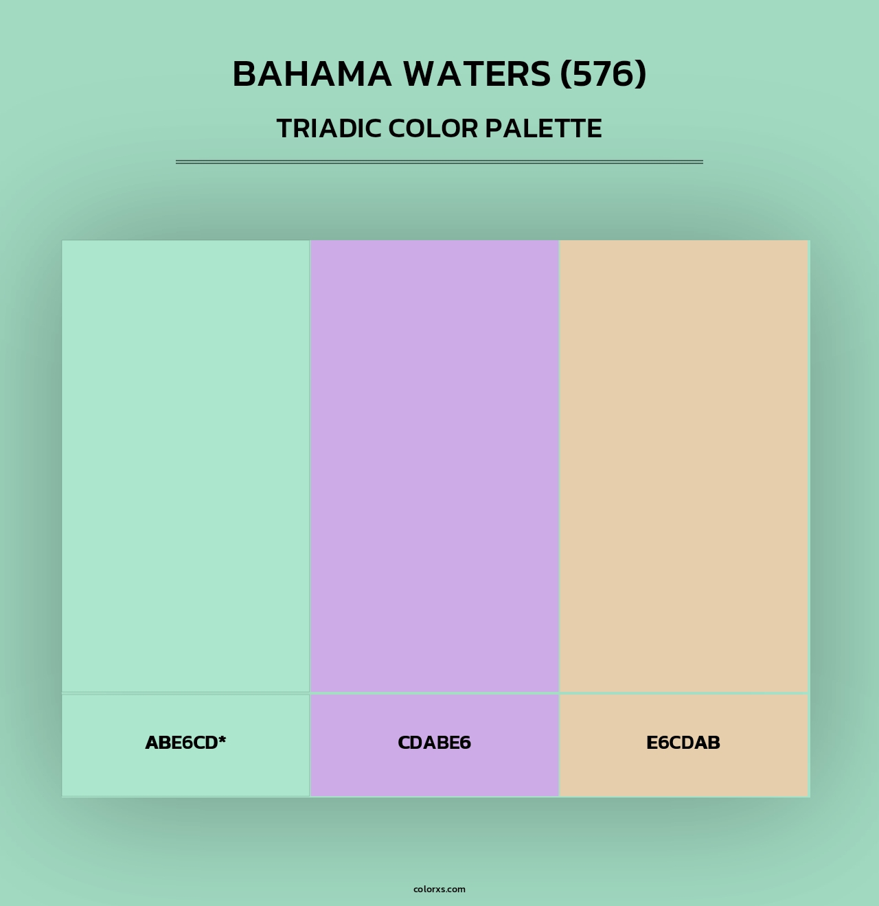 Bahama Waters (576) - Triadic Color Palette