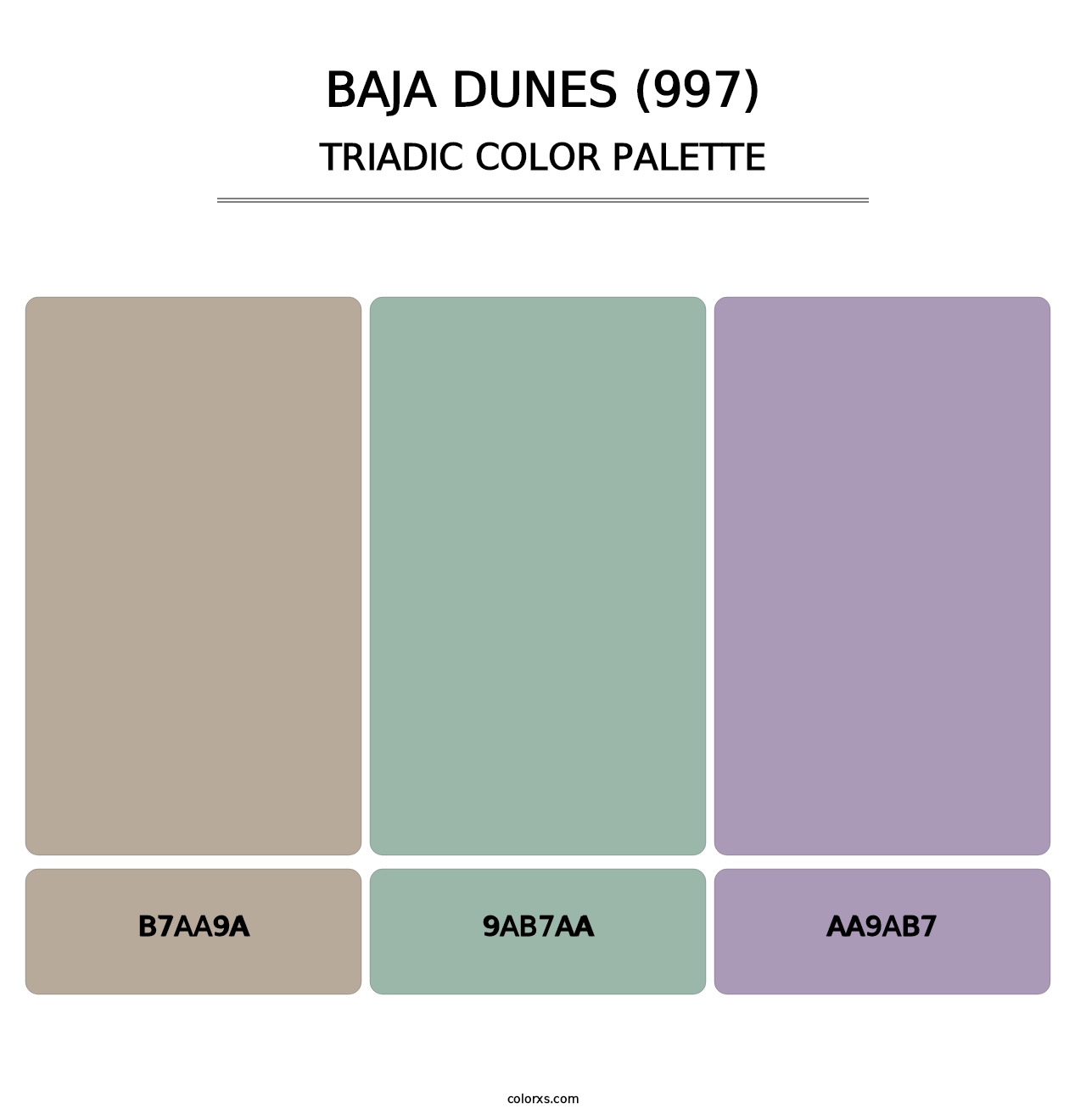 Baja Dunes (997) - Triadic Color Palette