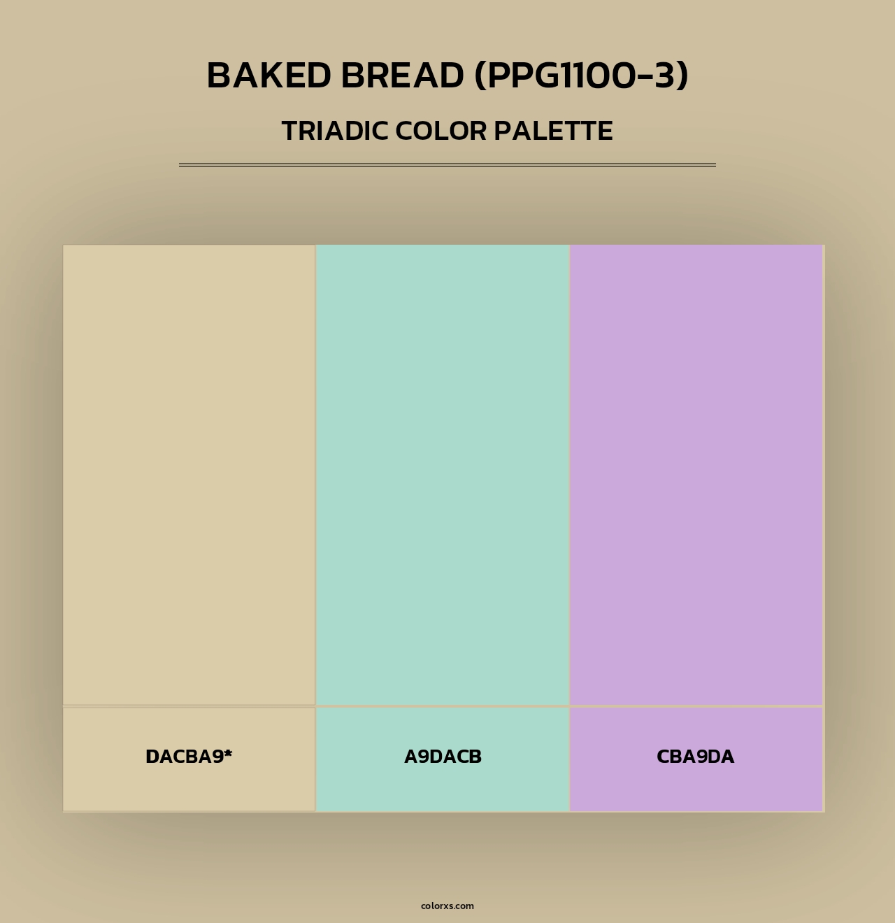Baked Bread (PPG1100-3) - Triadic Color Palette
