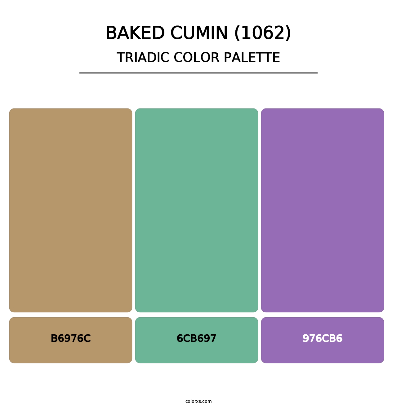 Baked Cumin (1062) - Triadic Color Palette