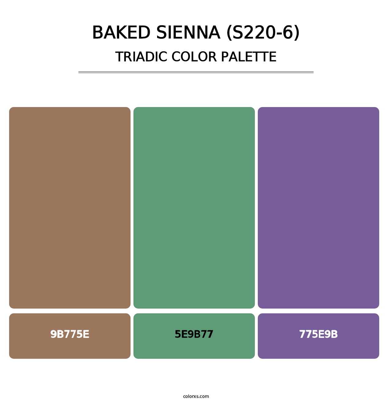 Baked Sienna (S220-6) - Triadic Color Palette