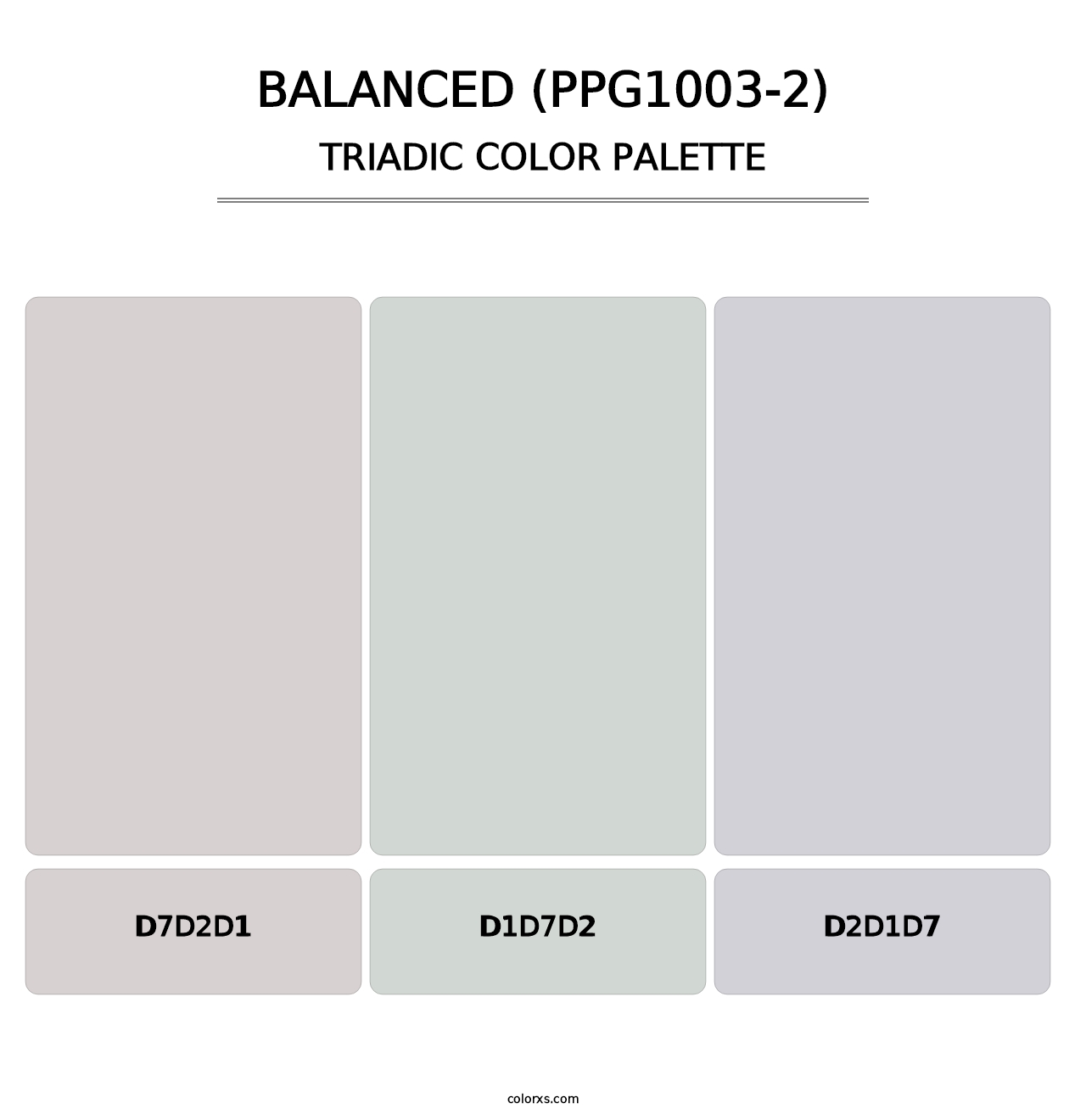 Balanced (PPG1003-2) - Triadic Color Palette