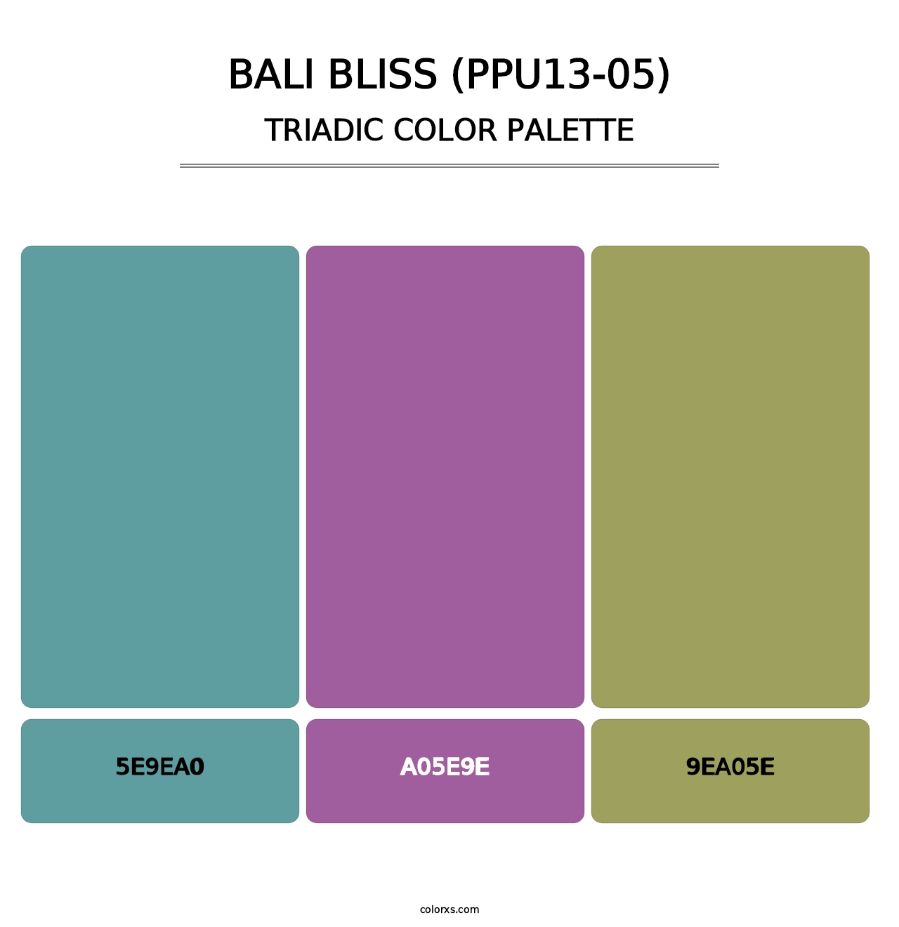 Bali Bliss (PPU13-05) - Triadic Color Palette