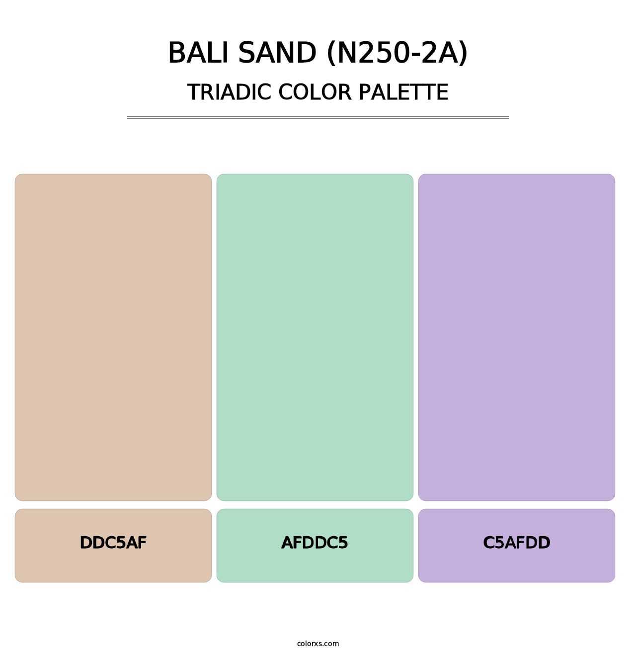 Bali Sand (N250-2A) - Triadic Color Palette